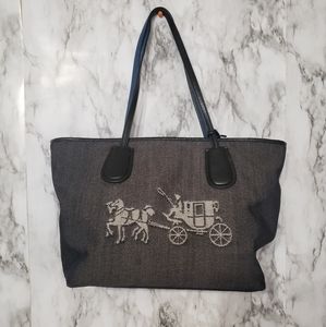 COACH horse and carriage tote bag